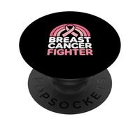 Ribbon Warrior Breast Cancer Fighter PopSockets Adhesive PopGrip