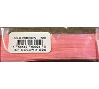 Ribbon - YLI Silk Ribbon - 7mm Wide x 3m Long - Medium Melon (Shade 024)