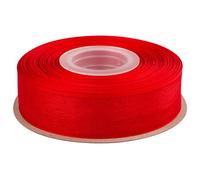 Ribbonitlux 25mm Sheer Organza Ribbon, Red Shimmer Chiffon Ribbon 45M-Roll, Ideal for Wedding Events Christmas Decaration Making Floral Bouquets DIY Crafts