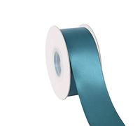 Ribbonitlux 38mm Wide Double Face Satin Ribbon 22 Meters (347-Teal, Set for Gift Wrapping, Party Decor, Sewing Applications, Wedding and Craft