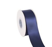 Ribbonitlux 38mm Wide Double Face Satin Ribbon 22 Meters (370-Navy, Set for Gift Wrapping, Party Decor, Sewing Applications, Wedding and Craft