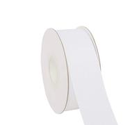Ribbonitlux 38mm Wide Solid Grosgrain Ribbon 22 Meters (029-White, Set for Gift Wrapping, Party Decor, Sewing Applications, Wedding and Craft