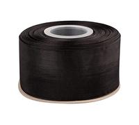 Ribbonitlux 50mm Sheer Organza Ribbon, Black Shimmer Chiffon Ribbon 45M-Roll, Ideal for Wedding Events Christmas Decaration Making Floral Bouquets DIY Crafts