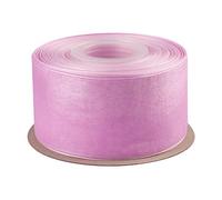 Ribbonitlux 50mm Sheer Organza Ribbon, Lilac Mist Shimmer Chiffon Ribbon 45M-Roll, Ideal for Wedding Events Christmas Decaration Making Floral Bouquets DIY Crafts