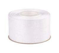 Ribbonitlux 50mm Sheer Organza Ribbon, White Shimmer Chiffon Ribbon 45M-Roll, Ideal for Wedding Events Christmas Decaration Making Floral Bouquets DIY Crafts