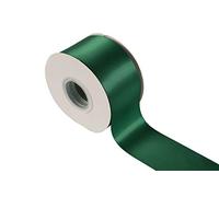 Ribbonitlux 50mm Wide Double Face Satin Ribbon 22 Meters (587-Forest Green, Set for Gift Wrapping, Party Decor, Sewing Applications, Wedding and Craft