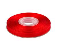 Ribbonitlux 9mm Sheer Organza Ribbon, Red Shimmer Chiffon Ribbon 45M-Roll, Ideal for Wedding Events Christmas Decaration Making Floral Bouquets DIY Crafts