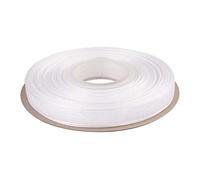 Ribbonitlux 9mm Sheer Organza Ribbon, White Shimmer Chiffon Ribbon 45M-Roll, Ideal for Wedding Events Christmas Decaration Making Floral Bouquets DIY Crafts