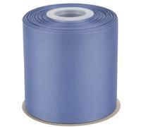 Ribbonitlux Grosgrain Ribbon 100mm x 22.5M - Premium Polyester Craft Ribbon for Hair Bows, Gift Wrapping, Weddings & DIY - Solid Smoke Blue(#363) - 1 Roll