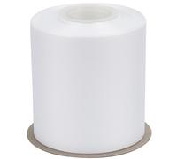 Ribbonitlux Grosgrain Ribbon 100mm x 22.5M - Premium Polyester Craft Ribbon for Hair Bows, Gift Wrapping, Weddings & DIY - Solid White(#029) - 1 Roll