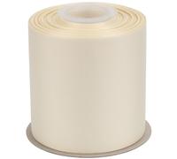 Ribbonitlux Grosgrain Ribbon 100mm x 22.5M - Premium Polyester Craft Ribbon for Hair Bows, Gift Wrapping, Weddings & DIY - Solid Ivory(#810) - 1 Roll
