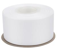 Ribbonitlux Grosgrain Ribbon 50mm x 22.5M - Premium Polyester Craft Ribbon for Hair Bows, Gift Wrapping, Weddings & DIY - Solid White(#029) - 1 Roll