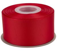 Ribbonitlux Grosgrain Ribbon 50mm x 22.5M - Premium Polyester Craft Ribbon for Hair Bows, Gift Wrapping, Weddings & DIY - Solid Red(#250) - 1 Roll