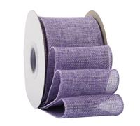 Ribbonitlux Lt. Purple Burlap Wired Ribbon, 75mm x 18 Meters, Wired Edge Burlap Ribbon for Gift Wrapping, Big Bow, Wreath, and Christmas Tree Decoration