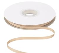 Ribbonitlux Tape Twill Ribbon 6mm x 22.5 Meters, Soft Tan Herringbone Bias Tape for DIY Craft, Sewing, Gift Wrapping, and Home Decor