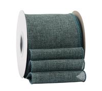 Ribbonitlux Teal Burlap Wired Ribbon, 100mm x 18 Meters, Wired Edge Burlap Ribbon for Gift Wrapping, Big Bow, Wreath, and Christmas Tree Decoration