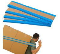 Ribbonlic 2 Pack 4" x 15 ft Lifting Sling Straps, Burlap Heavy Duty Sling, 4 Ply Reinforced Moving Hump Lift Straps with Blue Edge for Furniture, Appliances, Tree Saver, Machine Hoist and Recovery