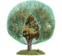 Ribbonlic 20 x 20 ft Extra Large Fruit Tree Netting Cover with Zipper and Drawstring, Insect Bird Barrier Netting for Garden Protection, Keep Birds Squirrels Cicadas and Small Fly Out