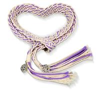 Ribbonlic Handfasting Cord Wedding Lasso Rope with Pendants Lazos para Boda Wedding Cord Traditional Celtic Pattern Rustic Wedding Lasso for Ceremony Lazo para Boda Bridal GIF (Purple,Elegant)