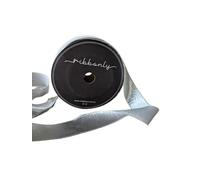 Ribbonly Gloss Satin Ribbon Silver Bell 25mm x 15m