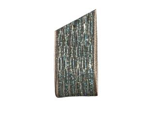 Ribbonly Metallic Stripe Organza Ribbon Sand 25mm x 10m