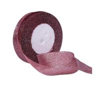 Ribbons for Crafting 100yard 25MM Glitter Color Ribbon Chrismas Wedding Decor Cake Candy Box Packaging Wrap Materials DIY Accessories(Dark red Silver)