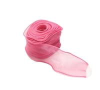 Ribbons for Crafting 10Yards/Roll Chiffon Silk Ribbon Organza Satin for DIY Craft Gift Wrapping Decoration Wedding Bouquets Wreath Sewing Supplies(Barbie Pink)