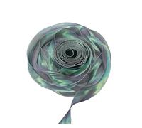 Ribbons for Crafting 40mm 30Yards Fishtail Organza Ribbon Reflective Iridescent Wavy Edge Ribbon for Wrapping DIY Bow Bouquet Voile Ribbons(Black)