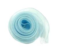 Ribbons for Crafting 40mm 30Yards Fishtail Organza Ribbon Reflective Iridescent Wavy Edge Ribbon for Wrapping DIY Bow Bouquet Voile Ribbons(Blue)