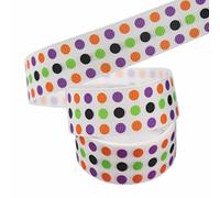 Ribbons for Crafts Halloween Grosgrain Ribbons 0.9Inch X 50Yards Happy Halloween Candy(E,50yard)