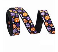 Ribbons for Crafts Halloween Wired Edge Ribbons 100 Yards 3/8-7/8″ Halloween Theme Wrapping(A,10yard)