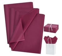 RIBBOOO 100 Sheets Gark Red Tissue Paper 50cm X 30cm Large Wrapping Paper for Gift Wrapping Flower Bouquet DIY Handmade Crafts Art Tissue for Birthday Wedding Graduation Valentines and Christmas