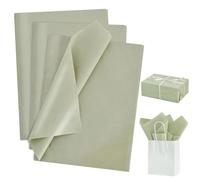 RIBBOOO 100 Sheets Sage Green Tissue Paper 50cm X 30cm Large Wrapping Paper for Gift Wrapping Flower Bouquet DIY Handmade Crafts Art Tissue for Birthday Wedding Graduation Valentines and Christmas