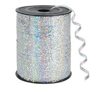 RIBBOOO 500 Yards Silver Curling Ribbons - Laser Silver Metallic Color Curly Ribbons Balloons Ribbon Balloons String for Gift Wrapping Birthday Wedding Christmas Graduation Party Decoration