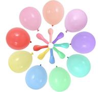 RIBBOOO Mixed Color Balloon, 50 PCS 10 Inch Multicoloured Rainbow Latex Balloons for Birthday Wedding Baby Shower Valentine's Day Party Decorations
