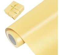 RIBBOOO White Gold Gift Wrapping Paper,Pure Colour Pearl Wrapping Paper, Matte Wrapping Paper-43cm X 10m, Suitable For Birthday, Valentine's Day gifts, Graduation Season, Wedding, Children's Day