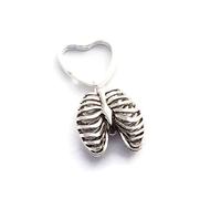 Ribcage Keyring, Rib Cage Keychain, Skeleton Key Ring, Gothic Accessories, Skeletal Ribs Jewelry, Heavy Metal Gifts, Punk Rocker Gift Ideas