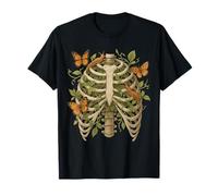 Ribcage Nature Tee Butterfly Slug Moss Goth Skeleton Anatomy T-Shirt