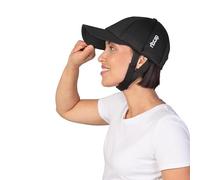 Ribcap Medical Helmet for Kids | Black Baseball Cap with Chin Strap | Midi/Maxi | Soft Protective Hat for Epilepsy | Protective Cap for Seizures | Fashionable and No Stigma