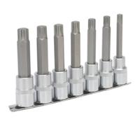 Sealey Ribe Socket Bit Set 7pc 1/2" Sq Drive 100mm