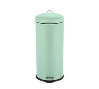 Ribelli 30 L Stainless Steel Pedal Bin with Inner Bucket, Soft Closing Waste Separation Waste Bin, Waste Bin, Waste Paper Bin, Round (Mint)