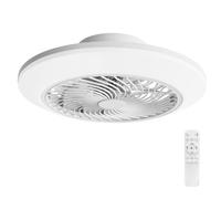 Ribelli Classic LED Ceiling Fan with Light Ø 45.5cm - Bright White Flush Mount Ceiling Lamp Dimmable, Low Profile Quiet DC Motor, Handy Remote Control, 6 Speeds, Reversible Airflow, CCT, 30W