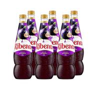 Ribena Blackcurrant Concentrate Cordial - No Added Sugar - 6 Bottles x 1.5L - Contains Real Fruit Juice - No Artificial Colours or Flavourings - Dilute with Water - Made with British Blackcurrants