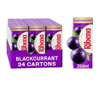 Ribena Blackcurrant Juice Drink Cartons - Multipack 24x250ml | Real Fruit | Rich In Vitamin C | No
