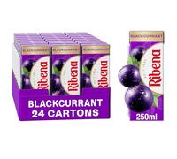Ribena Blackcurrant Juice Drink Cartons - Multipack 24x250ml | Real Fruit | Rich In Vitamin C | No Artificial Colours or flavours | Perfect For On The Go