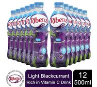 Ribena Blackcurrant Juice Drink Light 500ml, 12 Pack