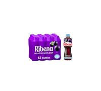 Ribena Blackcurrant Juice Drink No Added Sugar 500ml - Multipack of 12 | Real British Blackcurrants | Rich in Vitamin C | No Artificial Colours | Low