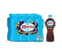 Ribena Blackcurrant Juice Drink No added Sugar 500ml Multipack of 12 | Real British Blackcurrants | Rich in Vitamin C | No Artificial Colours | Low Calorie |100% Recycled Plastic Bottle