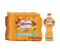 Ribena Mango and Lime Juice Drink No Added Sugar 500ml - Multipack of 12 | Real Fruit | Rich In Vitamin C | No Artificial Colours or Flavours |