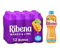 Ribena Mango and Lime Juice Drink No Added Sugar 500ml Multipack of 12 Real Fruit Vitamin C No Artificial Colours or Flavours Tropical Refreshment